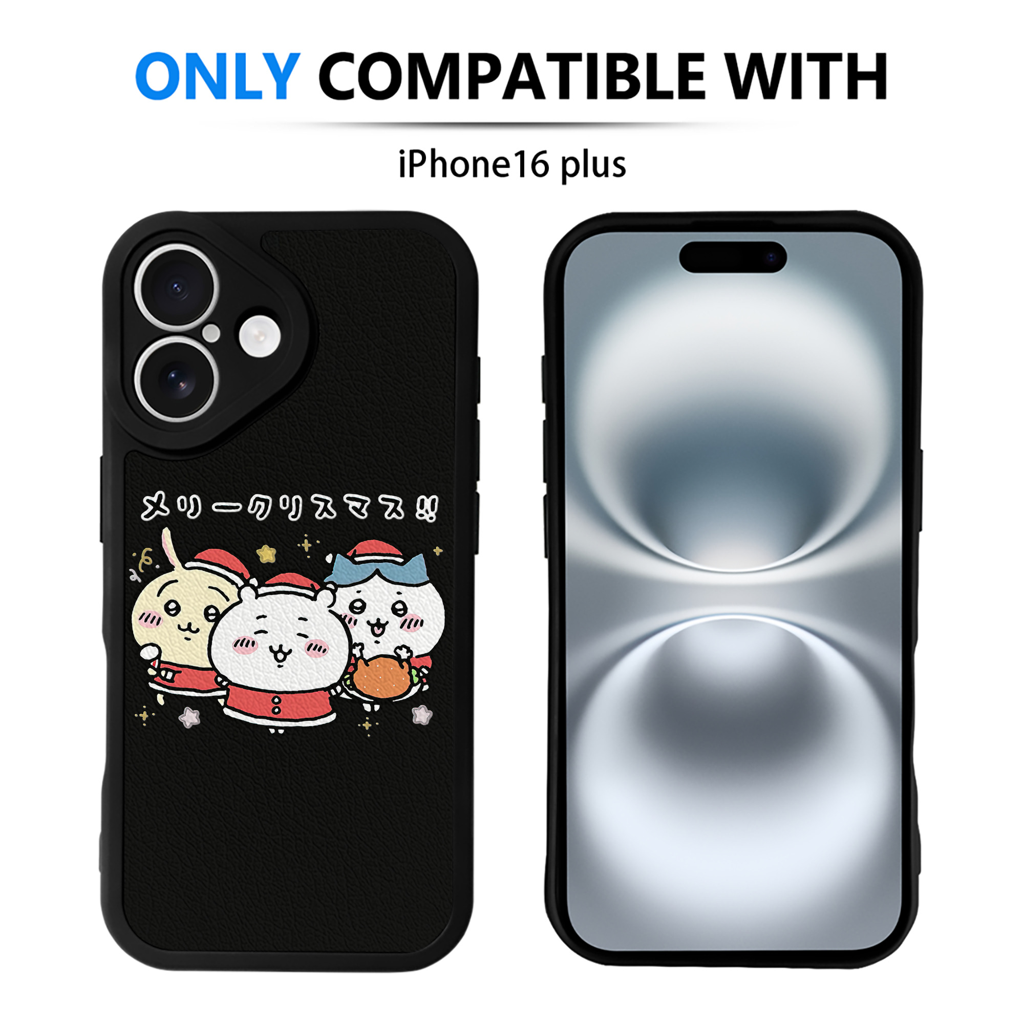 （画像用） ちいかわ ハチワレ Chii-kawa hachiware 【iPhone 16シリーズ対応】シリコンスマホケース（レザー調） 材質：シリコン